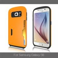 Sublimation plastic TPU case for Galaxy S6 with card holder