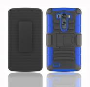 Stand holster hybrid silicone case for LG G3 with belt clip