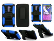 Stand holster hybrid silicone case for LG G2 with belt clip