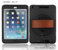 Rotated stand protector case for iPad mini 2 3 with hand holder