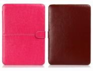 Magnetic book PU leather case for Macbook retina /macbook pro 13inch/15inch latop housing