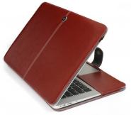 Premium quality folio PU leather laptop case for Macbook air 11.6inch/13.3inch/15.4inch