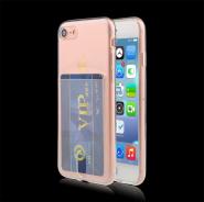 For iPhone 7 clear TPU case with card holder