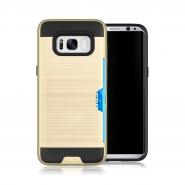 Classic metal brushed case for Galaxy S8 with credit card slot