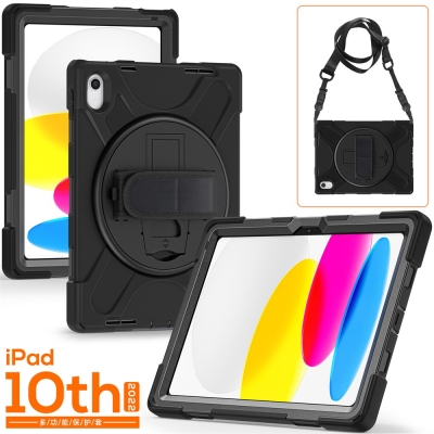 Grip case for iPad 11th A16, rotate stand with s...