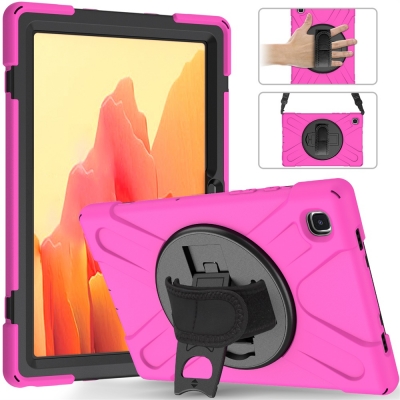 Wristband rugged case for Samsung tab A7 10.4 T500 rubber cover with carry strap
