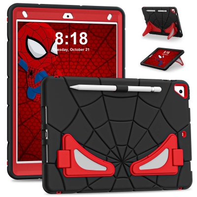 Super hero spider-man pattern case for iPad 10.2 9th anti-impact cover build in stand