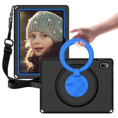 Rotate stand hawk EVA foam bumper case for iPad Air 11 M4 M3 kids friendly cover with strap