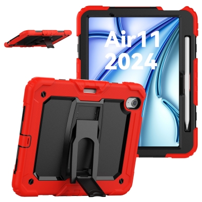 Adjustable stand robust case for iPad air 11 M4 plastic cover for students using