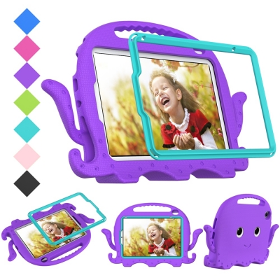 Lovely 3D cartoon octopus EVA foam toddler case for iPad mini 7 8.3inch defender cover kids using