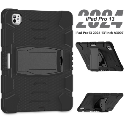 Anti-impact thickened silicone case for iPad Pro 13 M5 airbag corner stand cover