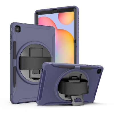 Glossy TPU fashion case for Samsung tab S6 lite hand holder rugged cover