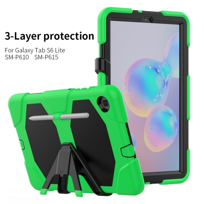 Screen protector survivor case for Samsung tab S6 lite 10.4 anti-scratch cover with detached stand