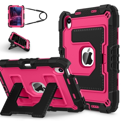 Fashionable frame stand case for iPad Mini 7 8.3inch guard colorful cover with strap
