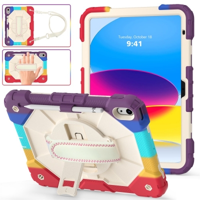 New trend colorful painting case for iPad 11th A16 robust handle portable cover