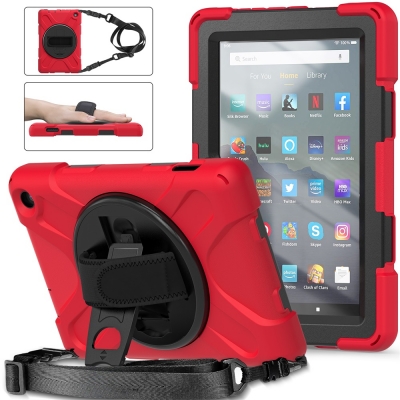 Anti-shock handle belt grip case for Amazon fire HD 7 2022 turntable stand cover