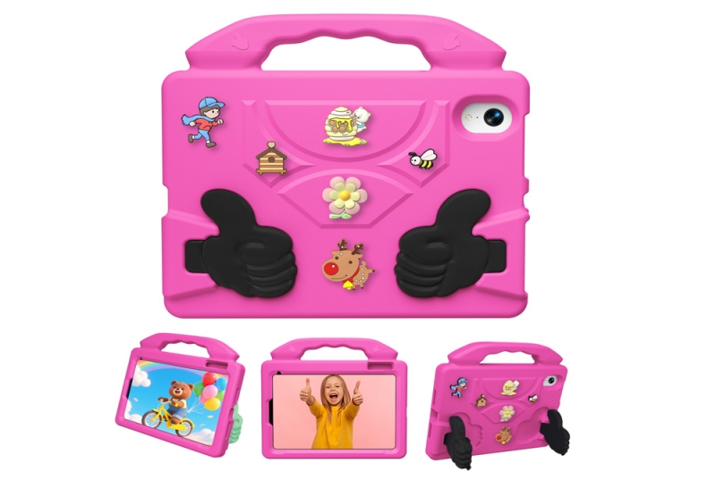 Cute thumb up stand EVA foam kids safe case for iPad