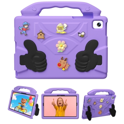 Purple Fleek Cartoon thumb fun case for Samsung tab A11+ A9+ EVA foam rugged children cover