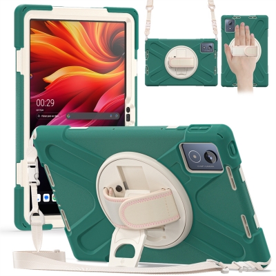 3 layers hybrid plastic defender case for Lenovo tab K11 Plus 11.5 TB-352FU handle stand cover with strap