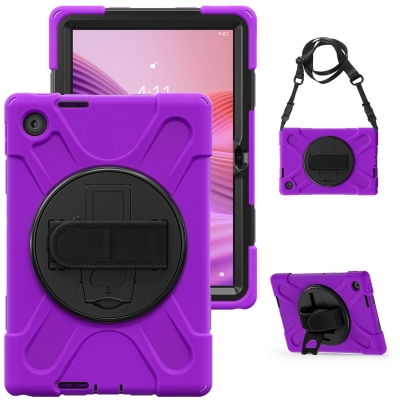 Drop resistant rotate stand case for Lenovo Tab 10.1 2025 TB311XU K10C shield cover with carry belt