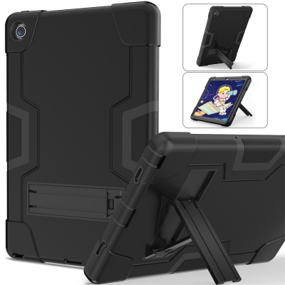 Rugged kickstand case for Lenovo tab M10 Plus 10.6 TB-125F landing buffer silicone hybrid cover