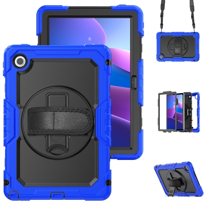Anti-fall hand band portable case for Lenovo tab 10.1 2025 TB-311XU buffer cover with PET screen film