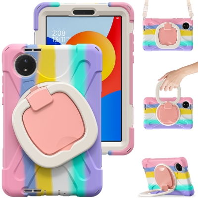 Colorful rubber shield case for Redmi Pad SE 8.7 ring bracket shock protection cover